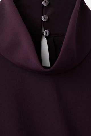 Robe col montant croisé - Violet