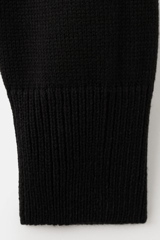 Pull col cheminée à boutons - Noir