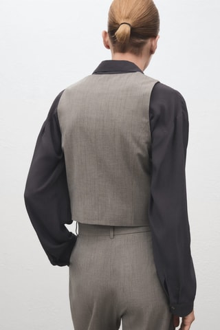 Gilet de costume laine mélangée - Gris