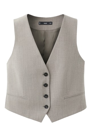 Gilet de costume laine mélangée - Gris