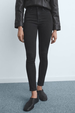 Jean skinny taille haute - Noir
