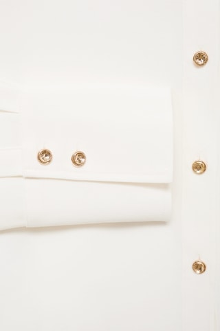 Chemise boutons bijoux - Écru
