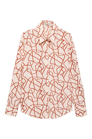 Chemise à imprimé abstrait - Rouge