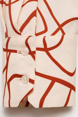 Chemise à imprimé abstrait - Rouge