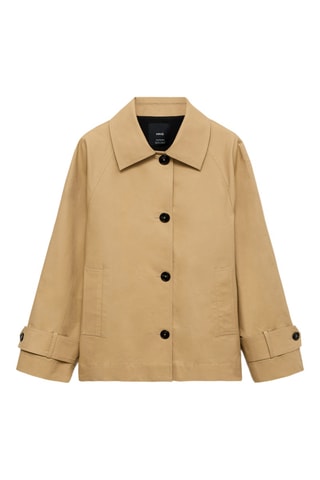 Parka coton boutons - Marron