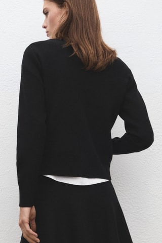 Cardigan maille boutons - Noir