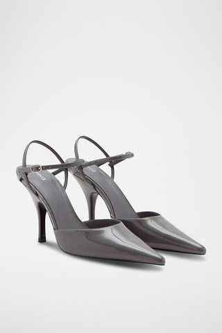 Chaussures vernies à talon - Gris
