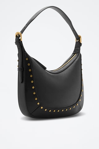 Petit sac porté épaule à clous - Noir