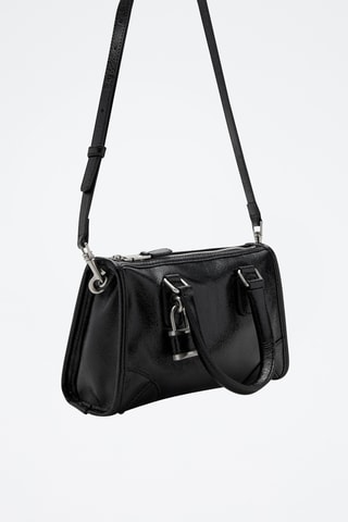 Mini sac avec anses finition brillante - Noir