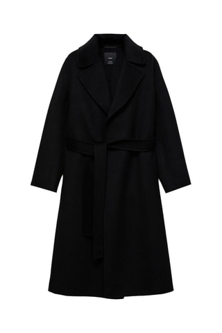 Manteau fait main avec ceinture - Noir