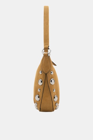 Sac clouté cuir suède - Moutarde