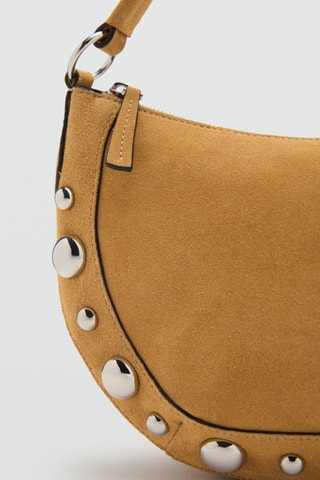 Sac clouté cuir suède - Moutarde