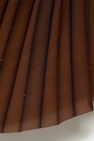 Blouse asymétrique plissée - Marron