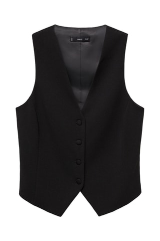Gilet costume boutons - Noir
