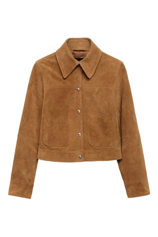 Veste en cuir suédé - Marron