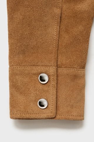 Veste en cuir suédé - Marron