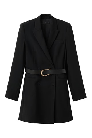 Robe blazer ceinture - Noir