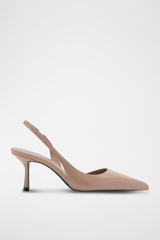 Chaussures à talon en cuir vernis - Nude