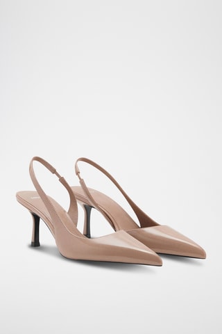 Chaussures à talon en cuir vernis - Nude