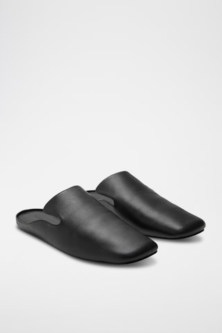 Chaussures cuir bout carré - Noir