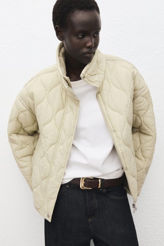 Anorak matelassé oversize - Blanc