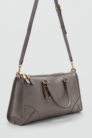 Sac avec anses finition brillante - Gris