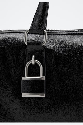 Sac avec anses finition brillante - Noir