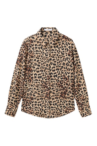 Chemise fluide manches longues - Marron