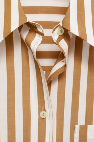 Chemise à rayures oversize - Écru