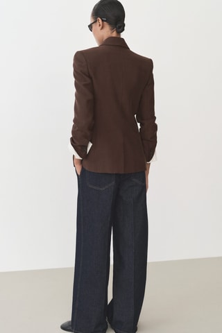 Blazer lyocell cintré - Marron