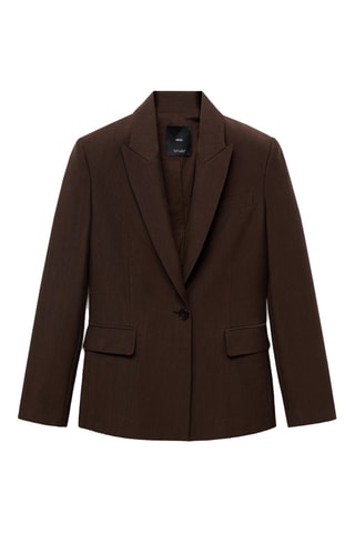 Blazer lyocell cintré - Marron