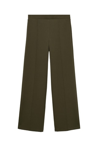 Pantalon droit maille - Kaki