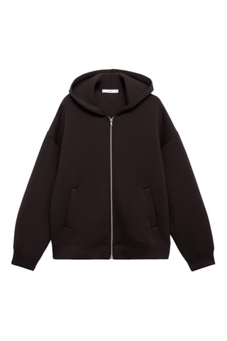 Veste oversize capuche - Marron