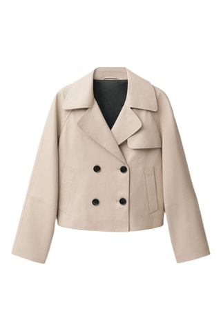 Trench crop cuir - Gris