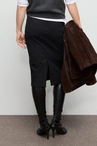 Jupe crayon midi - Noir