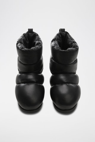 Bottines suède imitation mouton retourné - Noir