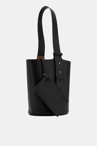 Sac seau cuir - Noir