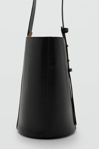 Sac seau cuir - Noir