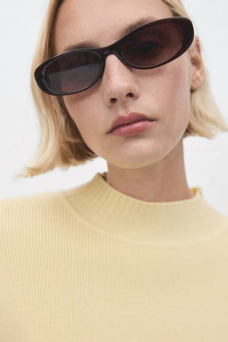 Pull-over col montant - Jaune
