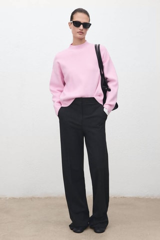 Pull-over col montant - Rose