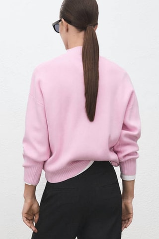 Pull-over col montant - Rose