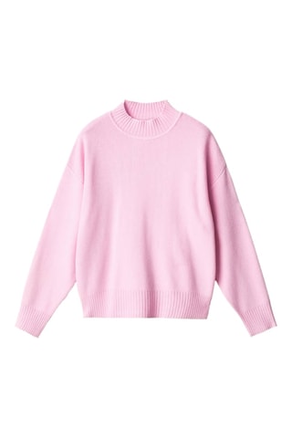 Pull-over col montant - Rose