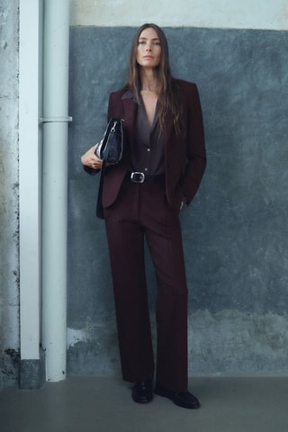 Blazer costume droit - Bordeaux
