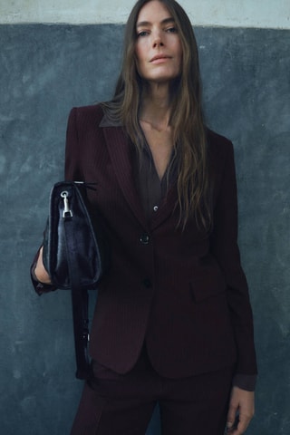 Blazer costume droit - Bordeaux