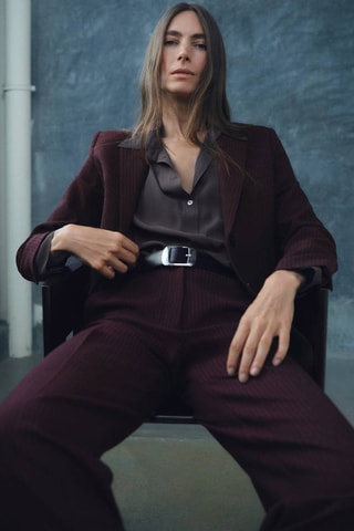 Blazer costume droit - Bordeaux