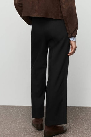 Pantalon droit taille haute - Noir