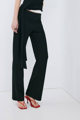 Pantalon flare taille normale - Noir