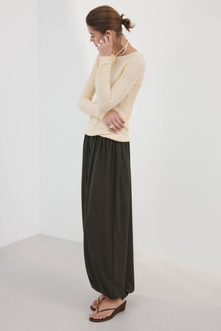 Pull-over en maille fine - Jaune