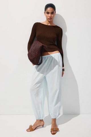 Pull-over en maille fine - Marron