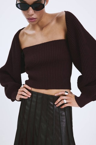 Top maille - Violet